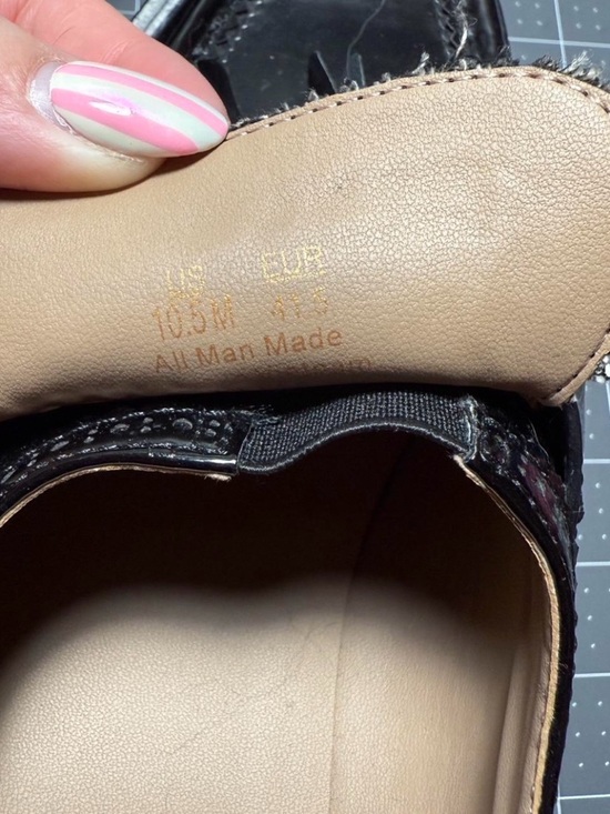 Sam Edelman Black Patent Tassel Loafers with Gold Accent - Picture 3 of 4